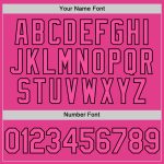 Personalized Pink Black-White Authentic Throwback Baseball Jersey Team Custom Name and Number