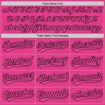 Personalized Pink Black-White Authentic Throwback Baseball Jersey Team Custom Name and Number