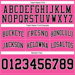 Personalized Pink Black-White Authentic Throwback Basketball Shorts Team Custom Name and Number
