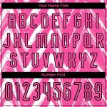 Personalized Pink Black-White Fluid Sublimation Volleyball Uniform Jersey Team Custom Name and Number