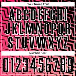 Personalized Pink Black-White Geometric Lines Sublimation Soccer Uniform Jersey Team Custom Name and Number