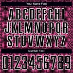 Personalized Pink Black-White Geometric Shapes Sublimation Soccer Uniform Jersey Team Custom Name and Number