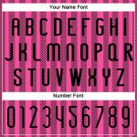 Personalized Pink Black-White Lines Sublimation Volleyball Uniform Jersey Team Custom Name and Number