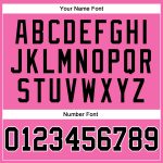 Personalized Pink Black-White Long Sleeve Performance T-Shirt Team Custom Name and Number