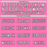 Personalized Pink Black-White Mesh Authentic Football Jersey Team Custom Name and Number