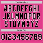 Personalized Pink Black-White Mesh Authentic Throwback Baseball Jersey Team Custom Name and Number