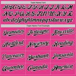 Personalized Pink Black-White Mesh Authentic Throwback Baseball Jersey Team Custom Name and Number