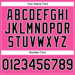 Personalized Pink Black-White Performance Vapor Golf Polo Shirt Team Custom Name and Number