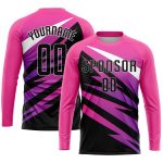 Personalized Pink Black-White Sublimation Soccer Uniform Jersey