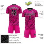Personalized Pink Black-White Sublimation Soccer Uniform Jersey Team Custom Name and Number