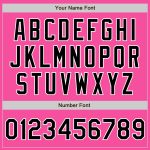 Personalized Pink Black-White Two-Button Unisex Softball Jersey Team Custom Name and Number