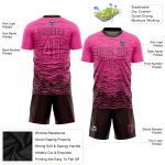 Personalized Pink Brown Sublimation Soccer Uniform Jersey Team Custom Name and Number