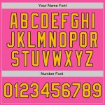 Personalized Pink Gold-Navy Bomber Full-Snap Varsity Letterman Jacket Team Custom Name and Number