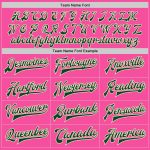 Personalized Pink Green-Cream Bomber Full-Snap Varsity Letterman Two Tone Jacket Team Custom Name and Number