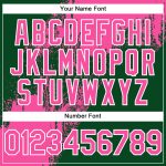 Personalized Pink Green-White 3D Pattern Design Abstract Brush Stroke Authentic Baseball Jersey Team Custom Name and Number
