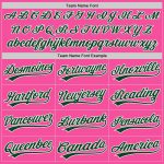 Personalized Pink Green-White Authentic Baseball Jersey