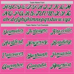 Personalized Pink Green-White Authentic Sleeveless Baseball Jersey Team Custom Name and Number