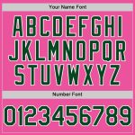 Personalized Pink Green-White Authentic Sleeveless Baseball Jersey Team Custom Name and Number