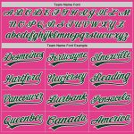 Personalized Pink Green-White Authentic Throwback Baseball Jersey Team Custom Name and Number