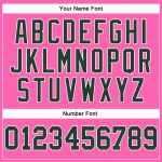 Personalized Pink Green-White Authentic Throwback Basketball Jersey Team Custom Name and Number