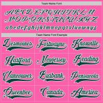 Personalized Pink Green-White Hockey Jersey Team Custom Name and Number