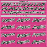 Personalized Pink Green-White Line Authentic Baseball Jersey Team Custom Name and Number
