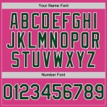 Personalized Pink Green-White Line Authentic Baseball Jersey Team Custom Name and Number