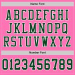 Personalized Pink Green-White Mesh Authentic Football Jersey Team Custom Name and Number