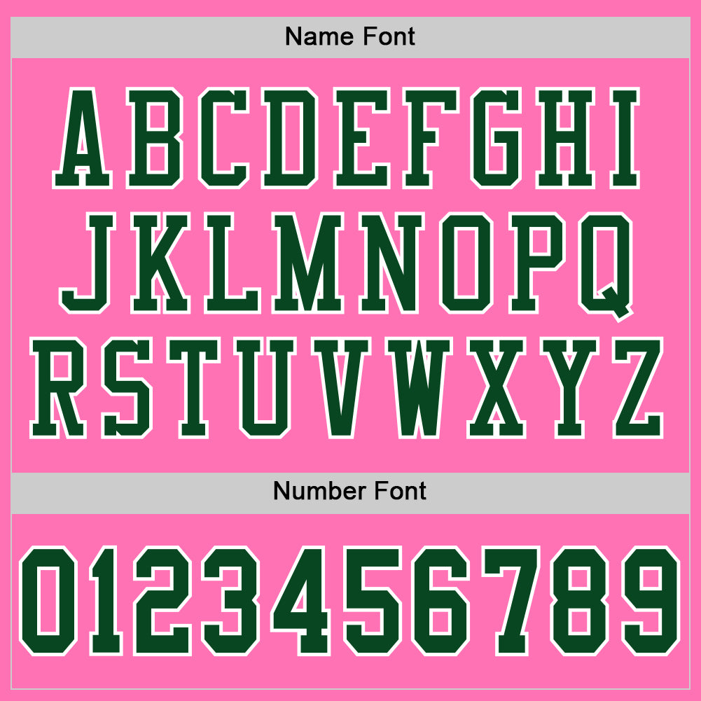 Personalized Pink Green-White Mesh Authentic Football Jersey Team Custom Name and Number Personalized Pink Green-White Mesh Authentic Football Jersey Team Custom Name and Number - Image 4