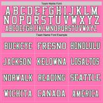 Personalized Pink Green-White Mesh Authentic Football Jersey Team Custom Name and Number