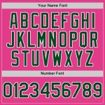 Personalized Pink Green-White Mesh Authentic Throwback Baseball Jersey Team Custom Name and Number