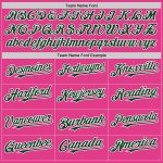 Personalized Pink Green-White Mesh Authentic Throwback Baseball Jersey Team Custom Name and Number