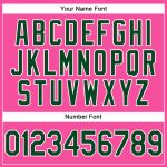 Personalized Pink Green-White Performance Vapor Golf Polo Shirt Team Custom Name and Number