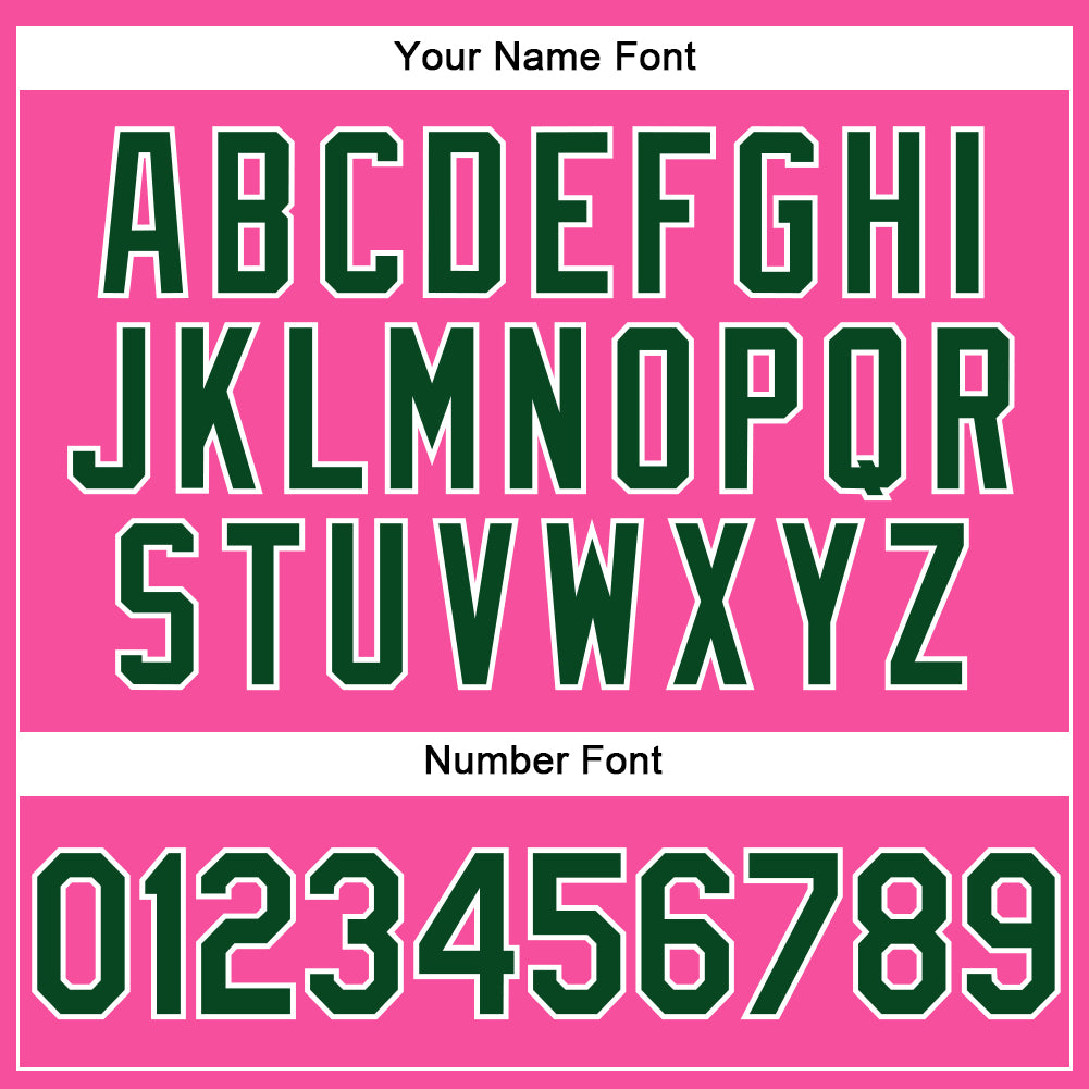 Personalized Pink Green-White Performance Vapor Golf Polo Shirt Team Custom Name and Number Personalized Pink Green-White Performance Vapor Golf Polo Shirt Team Custom Name and Number - Image 5