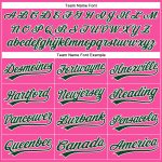 Personalized Pink Green-White Performance Vapor Golf Polo Shirt Team Custom Name and Number