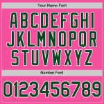 Personalized Pink Green-White Two-Button Unisex Softball Jersey