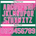 Personalized Pink Kelly Green-White 3D Pattern Design Abstract Brush Stroke Authentic Baseball Jersey Team Custom Name and Number