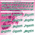 Personalized Pink Kelly Green-White 3D Pattern Design Animal Eagle Authentic Baseball Jersey Team Custom Name and Number