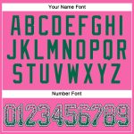 Personalized Pink Kelly Green-White Authentic Drift Fashion Baseball Jersey Team Custom Name and Number