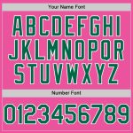 Personalized Pink Kelly Green-White Authentic Sleeveless Baseball Jersey