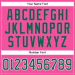 Personalized Pink Kelly Green-White Authentic Sleeveless Baseball Jersey Team Custom Name and Number