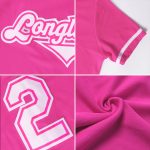 Personalized Pink Kelly Green-White Authentic Softball Jersey Team Custom Name and Number