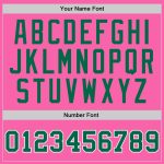 Personalized Pink Kelly Green-White Authentic Throwback Basketball Jersey Team Custom Name and Number