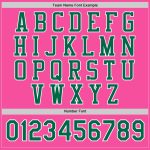 Personalized Pink Kelly Green-White Bomber Full-Snap Varsity Letterman Jacket