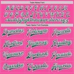 Personalized Pink Kelly Green-White Bomber Full-Snap Varsity Letterman Two Tone Jacket