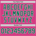 Personalized Pink Kelly Green-White Line Authentic Baseball Jersey Team Custom Name and Number