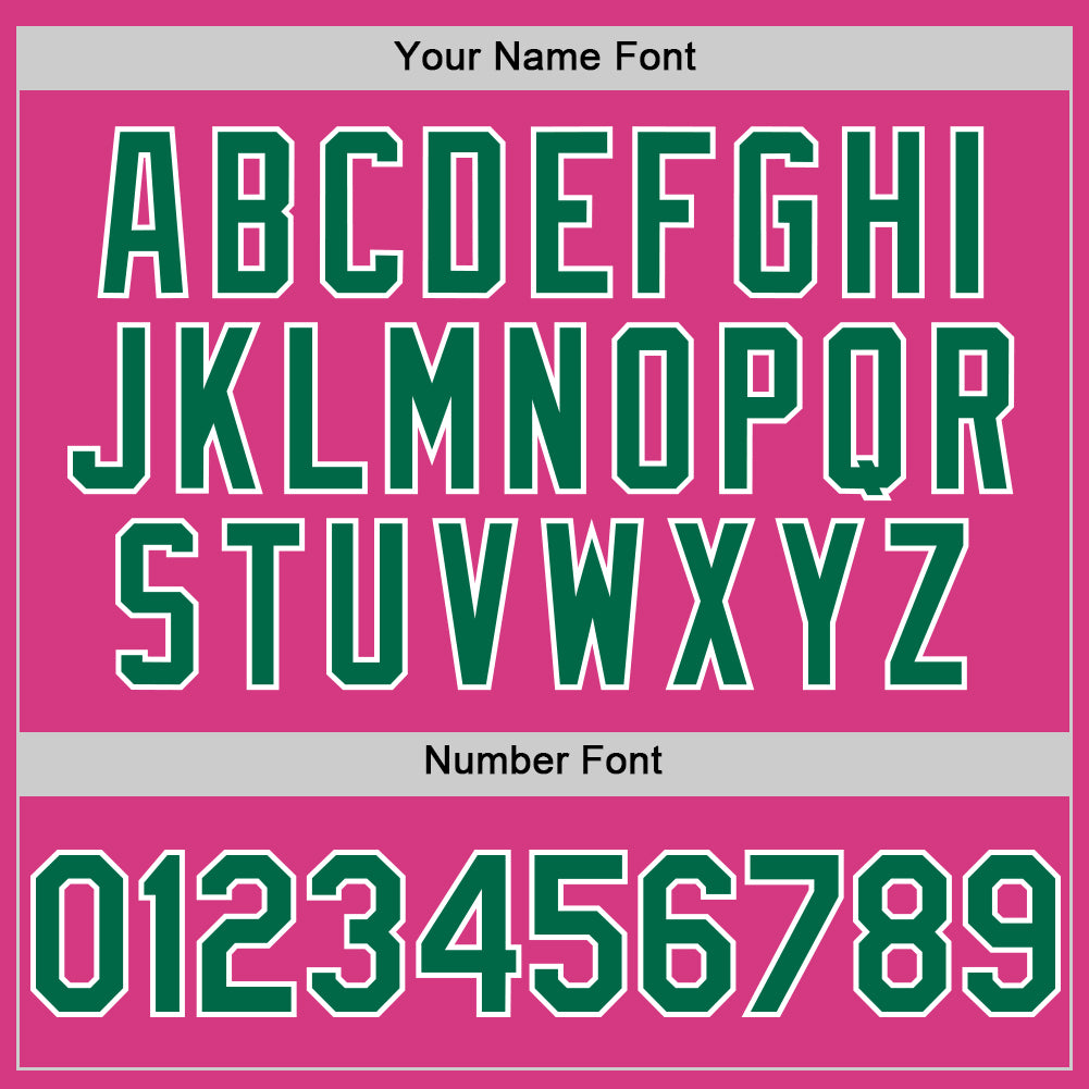 Personalized Pink Kelly Green-White Line Authentic Baseball Jersey Team Custom Name and Number Personalized Pink Kelly Green-White Line Authentic Baseball Jersey Team Custom Name and Number - Image 5