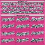 Personalized Pink Kelly Green-White Line Authentic Baseball Jersey Team Custom Name and Number