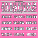 Personalized Pink Kelly Green-White Mesh Authentic Football Jersey