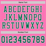 Personalized Pink Kelly Green-White Mesh Authentic Football Jersey